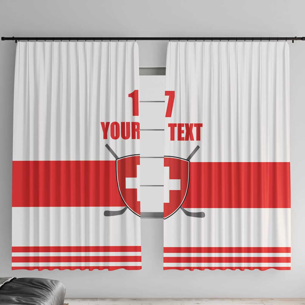 Custom Switzerland Ice Hockey Window Curtain Come on La Nati