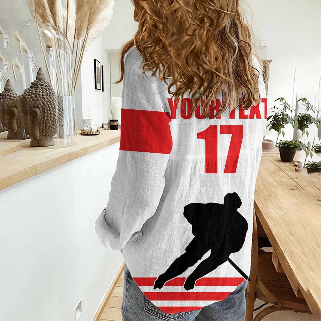 Custom Switzerland Ice Hockey Women Casual Shirt Come on La Nati