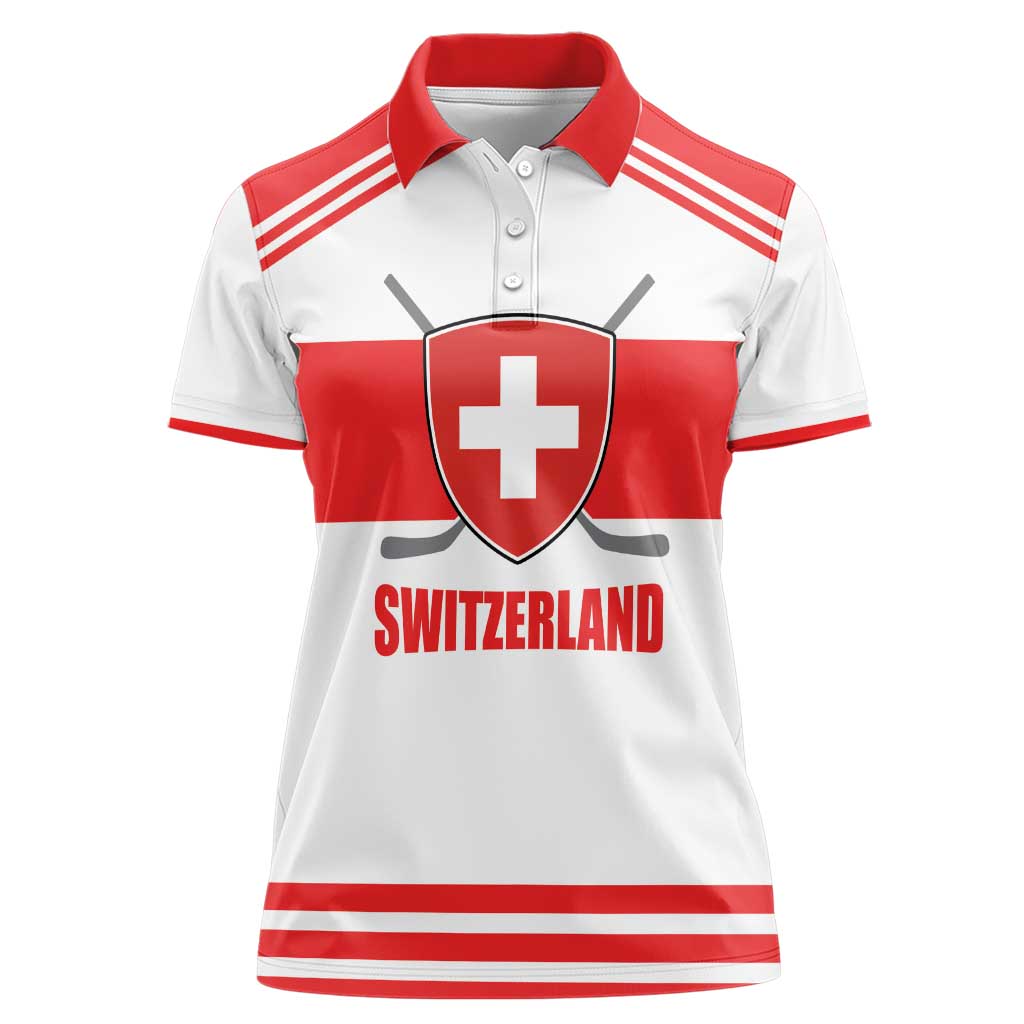 Custom Switzerland Ice Hockey Women Polo Shirt Come on La Nati