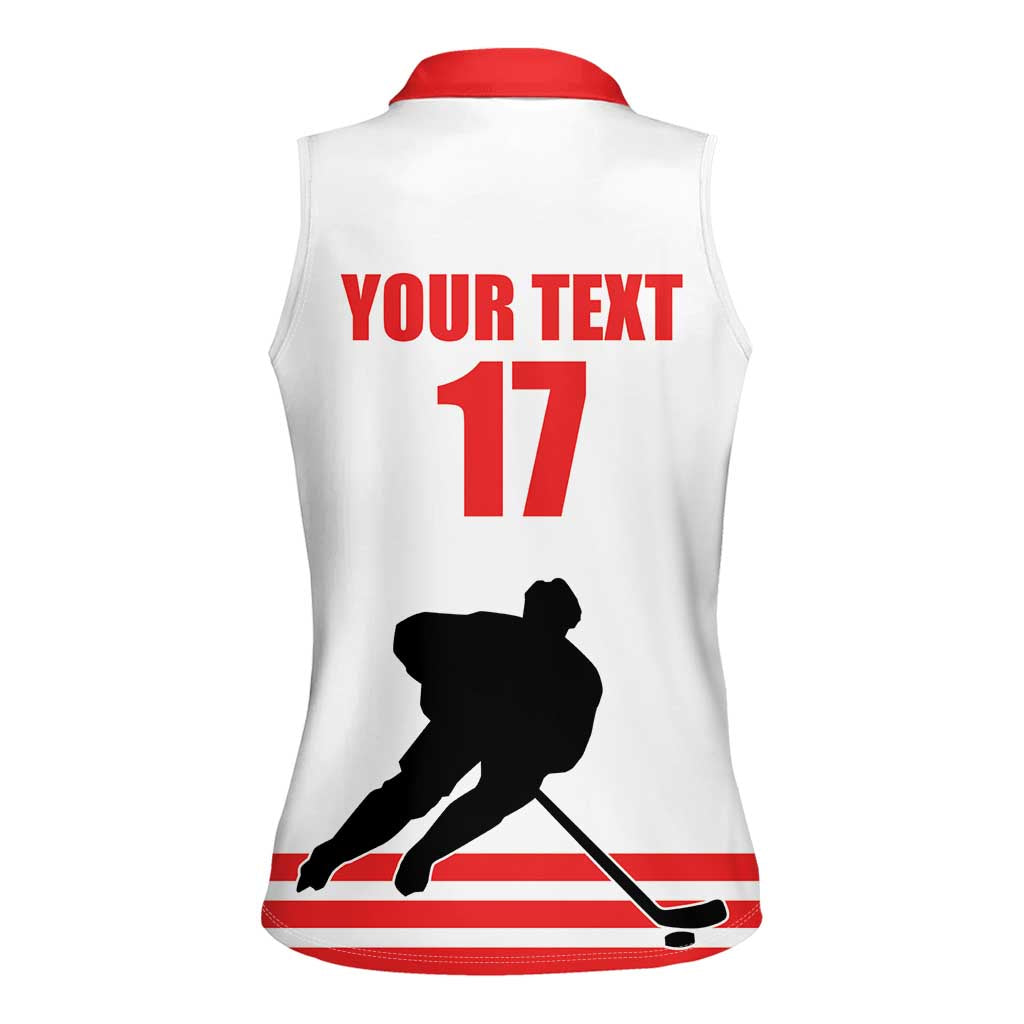 Custom Switzerland Ice Hockey Women Sleeveless Polo Shirt Come on La Nati