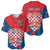 Personalized Coat of Arms of Moravia Baseball Jersey Gold-crowned White Red Checkered Eagle