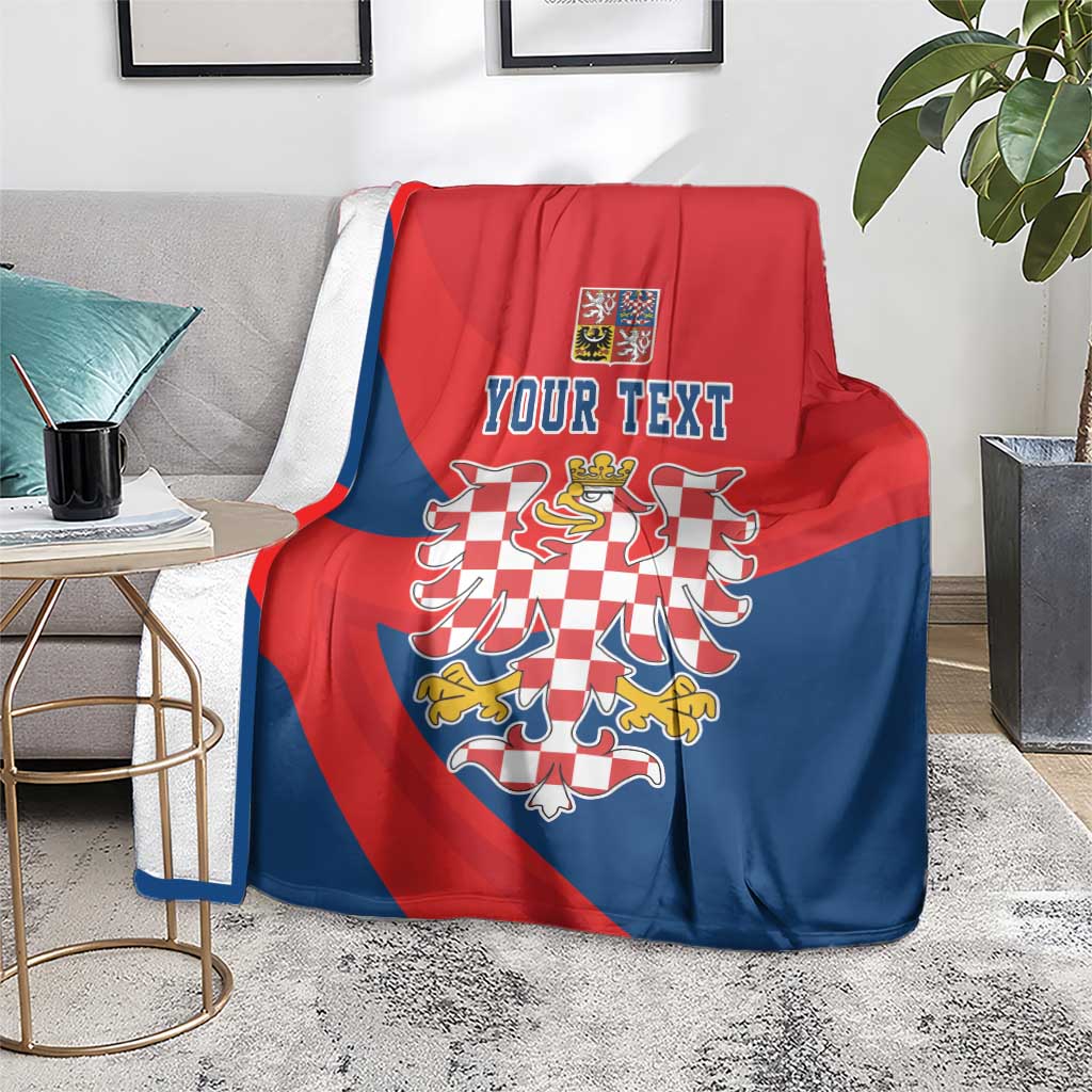 Personalized Coat of Arms of Moravia Blanket Gold-crowned White Red Checkered Eagle