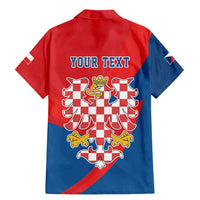 Personalized Coat of Arms of Moravia Family Matching Mermaid Dress and Hawaiian Shirt Gold-crowned White Red Checkered Eagle