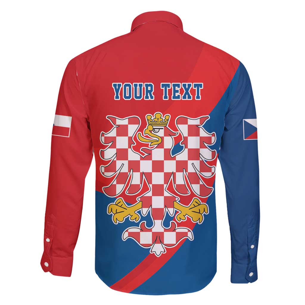 Personalized Coat of Arms of Moravia Family Matching Tank Maxi Dress and Hawaiian Shirt Gold-crowned White Red Checkered Eagle