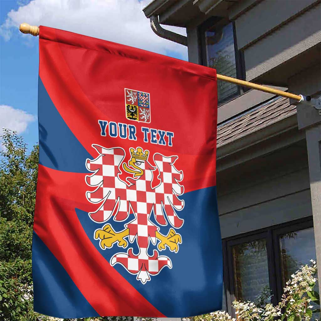 Personalized Coat of Arms of Moravia Garden Flag Gold-crowned White Red Checkered Eagle