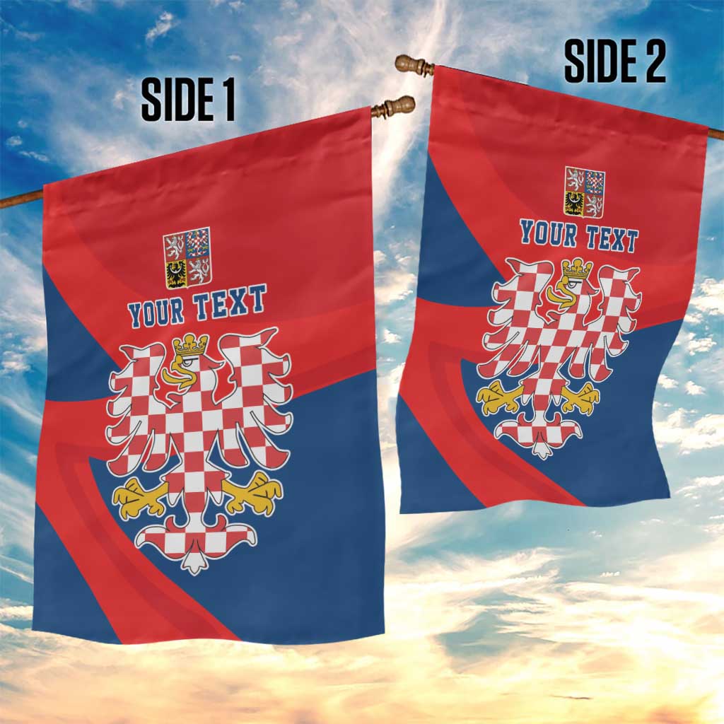 Personalized Coat of Arms of Moravia Garden Flag Gold-crowned White Red Checkered Eagle