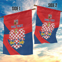 Personalized Coat of Arms of Moravia Garden Flag Gold-crowned White Red Checkered Eagle