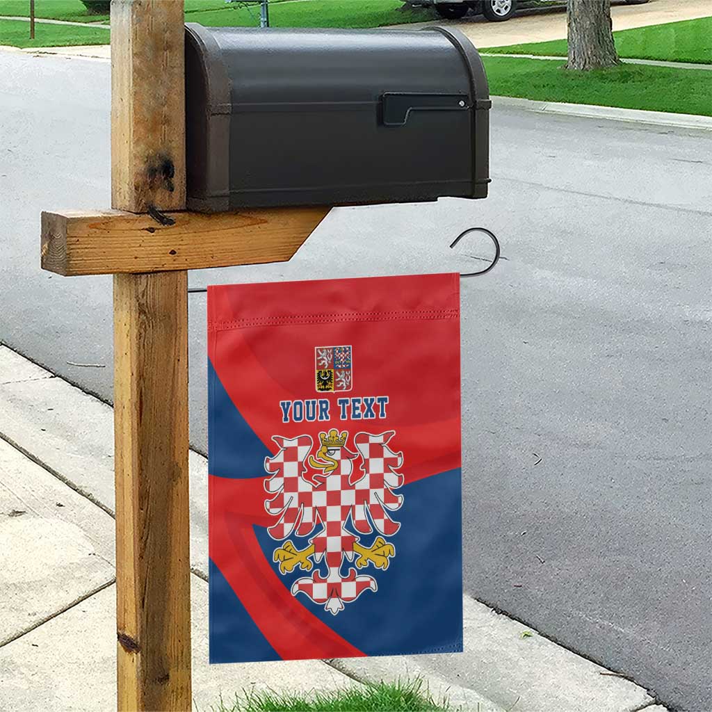 Personalized Coat of Arms of Moravia Garden Flag Gold-crowned White Red Checkered Eagle