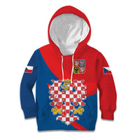 Personalized Coat of Arms of Moravia Kid Hoodie Gold-crowned White Red Checkered Eagle
