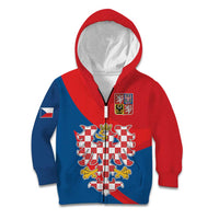 Personalized Coat of Arms of Moravia Kid Hoodie Gold-crowned White Red Checkered Eagle