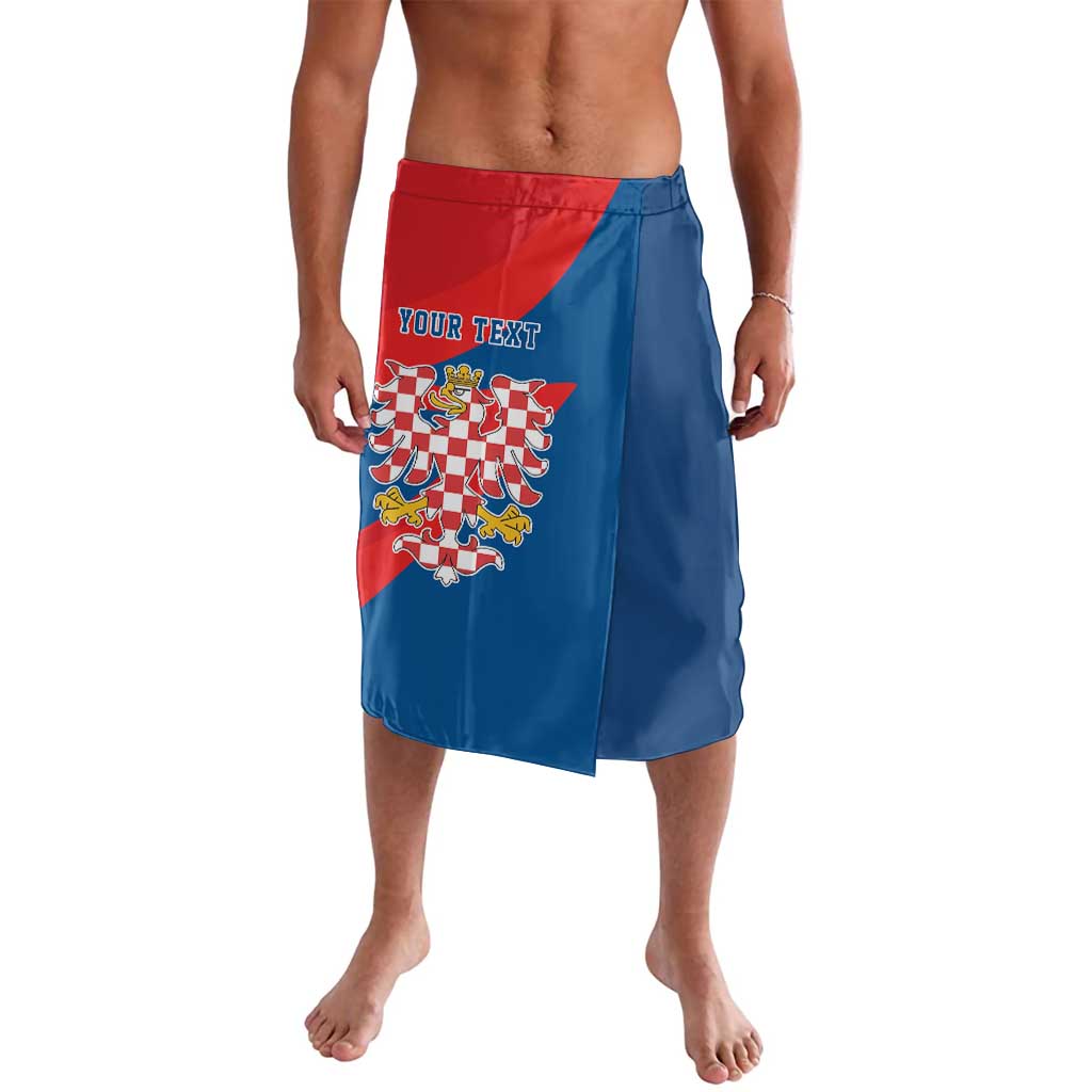 Personalized Coat of Arms of Moravia Lavalava Gold-crowned White Red Checkered Eagle