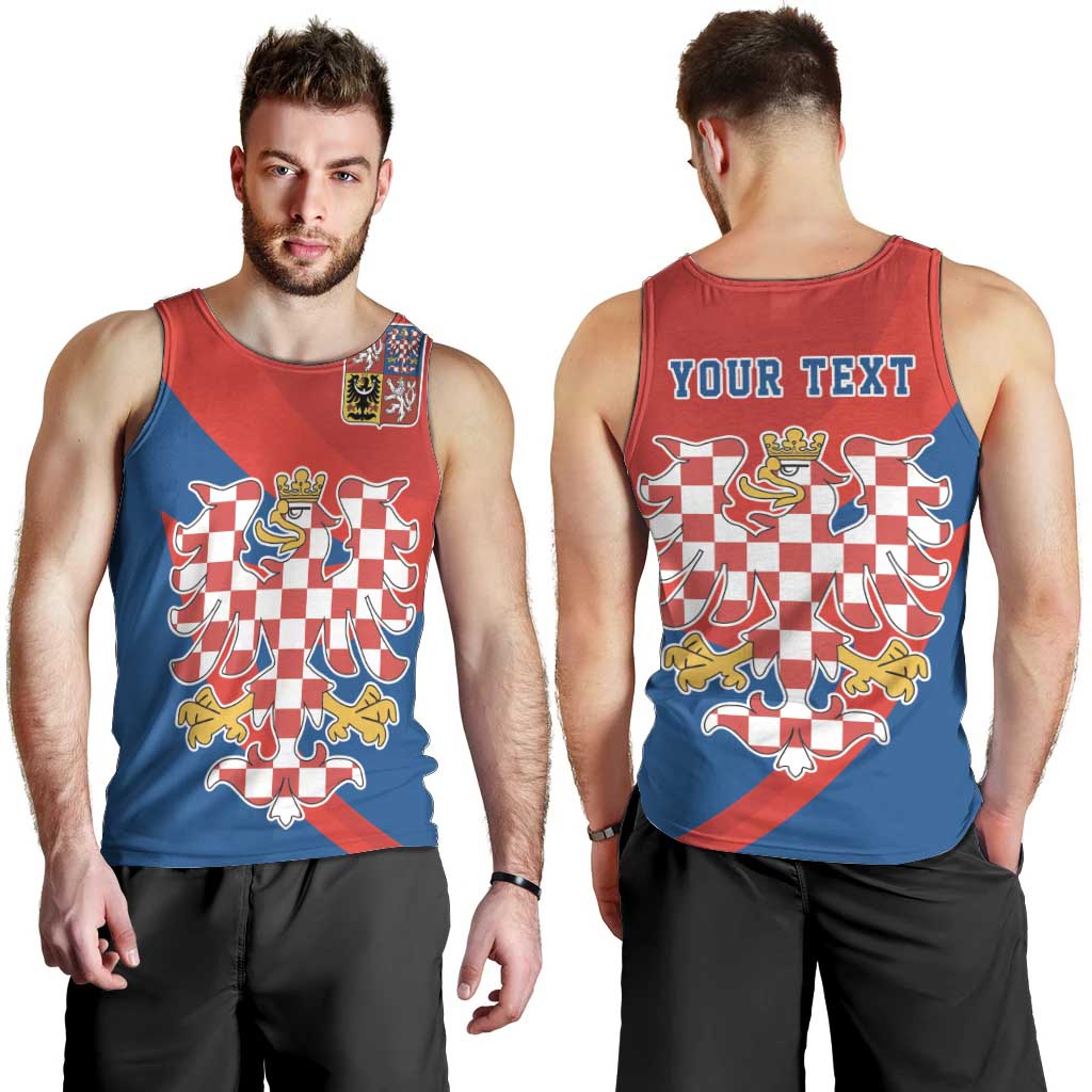 Personalized Coat of Arms of Moravia Men Tank Top Gold-crowned White Red Checkered Eagle LT17 - Wonder Print Shop