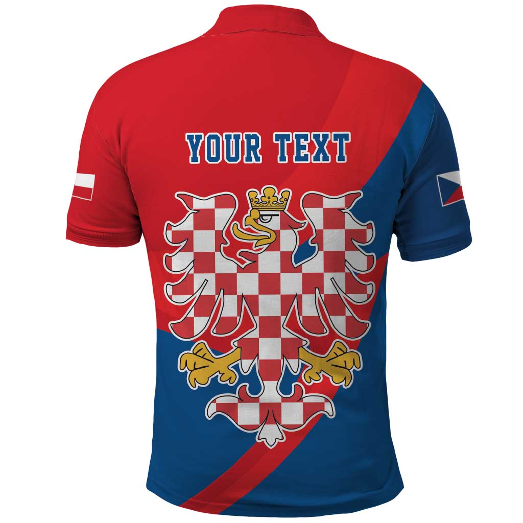 Personalized Coat of Arms of Moravia Polo Shirt Gold-crowned White Red Checkered Eagle LT17 - Wonder Print Shop