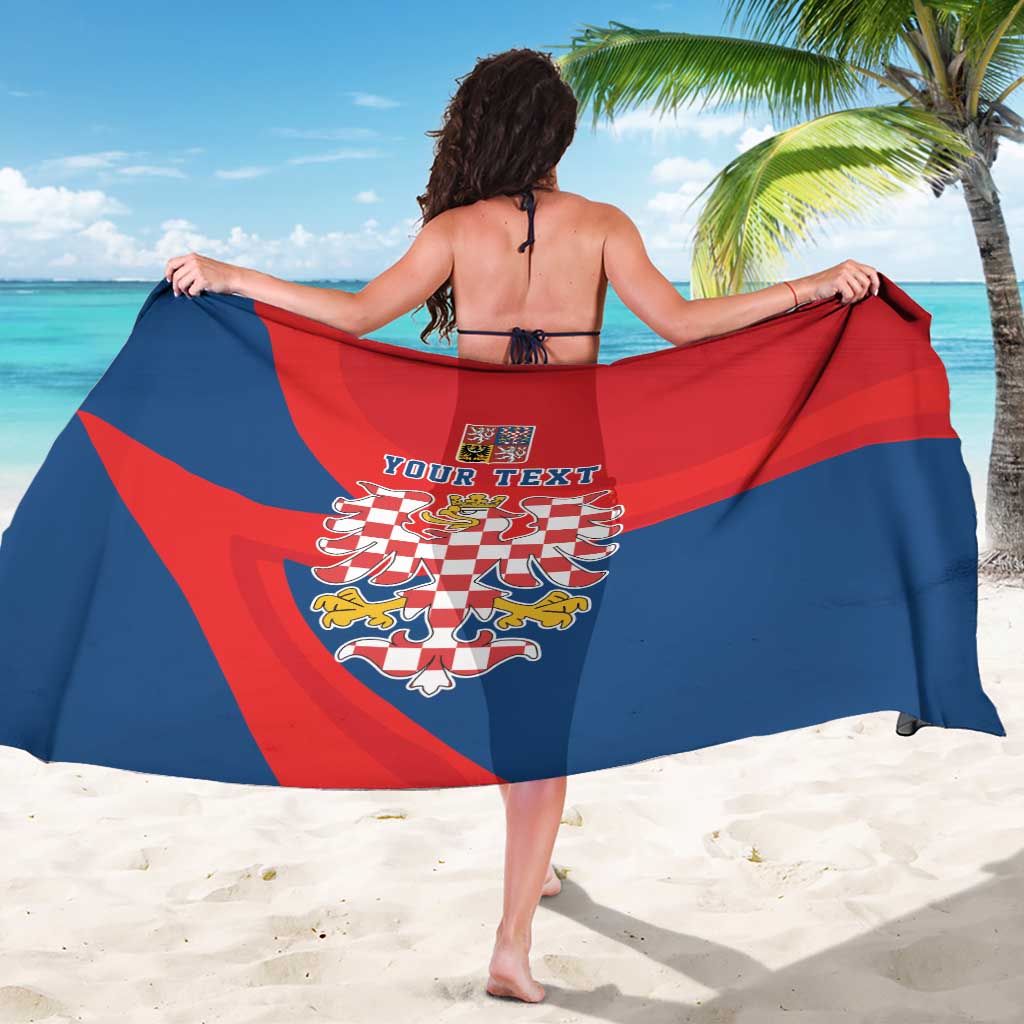 Personalized Coat of Arms of Moravia Sarong Gold-crowned White Red Checkered Eagle LT17 - Wonder Print Shop