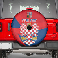 Personalized Coat of Arms of Moravia Spare Tire Cover Gold-crowned White Red Checkered Eagle LT17 - Wonder Print Shop