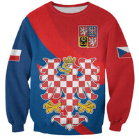 Personalized Coat of Arms of Moravia Sweatshirt Gold-crowned White Red Checkered Eagle LT17 - Wonder Print Shop