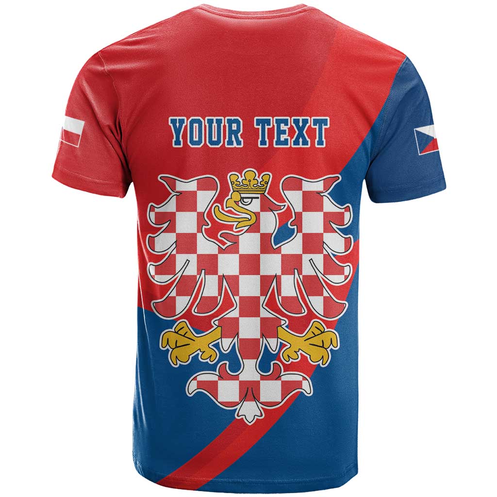 Personalized Coat of Arms of Moravia T Shirt Gold-crowned White Red Checkered Eagle LT17 - Wonder Print Shop