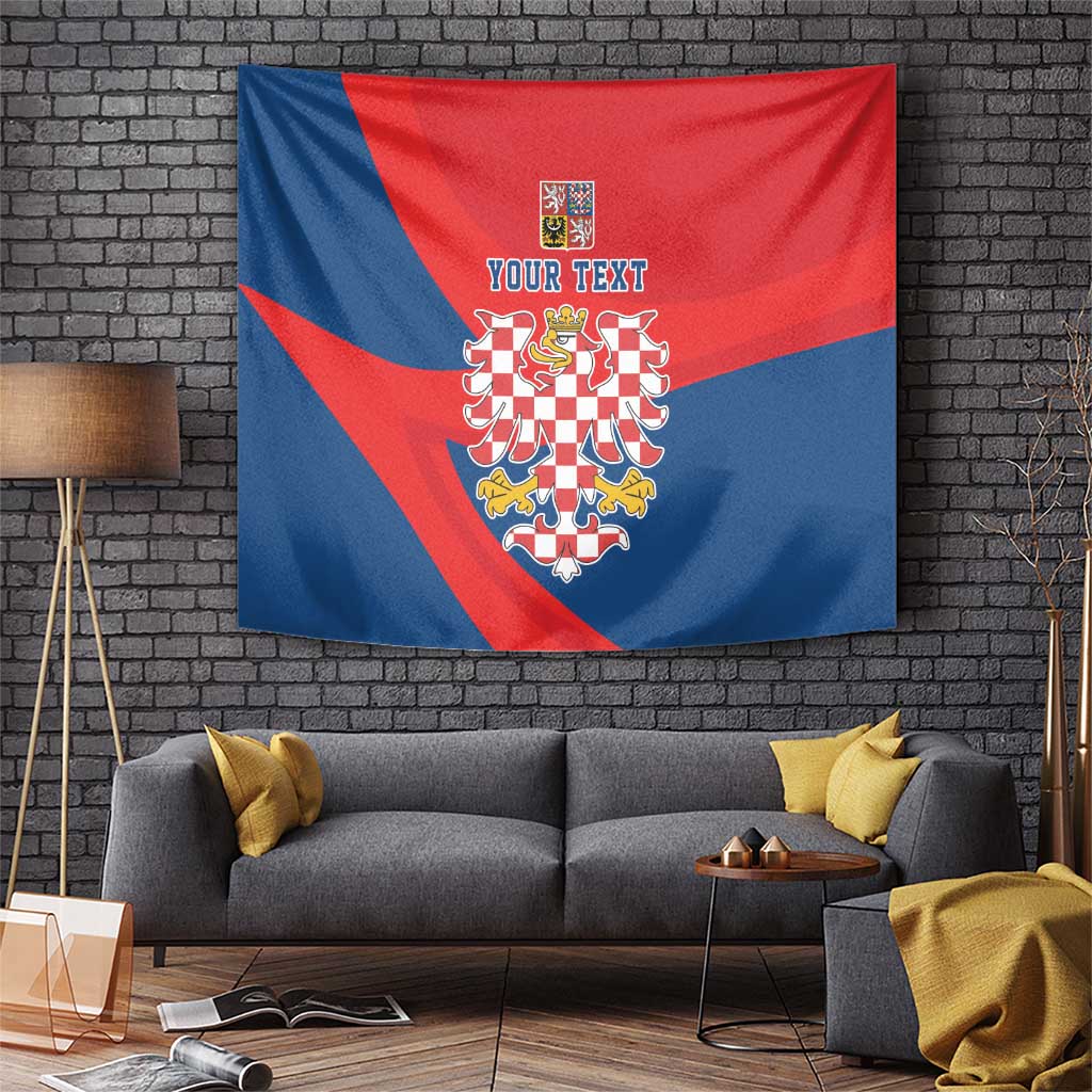 Personalized Coat of Arms of Moravia Tapestry Gold-crowned White Red Checkered Eagle LT17 - Wonder Print Shop