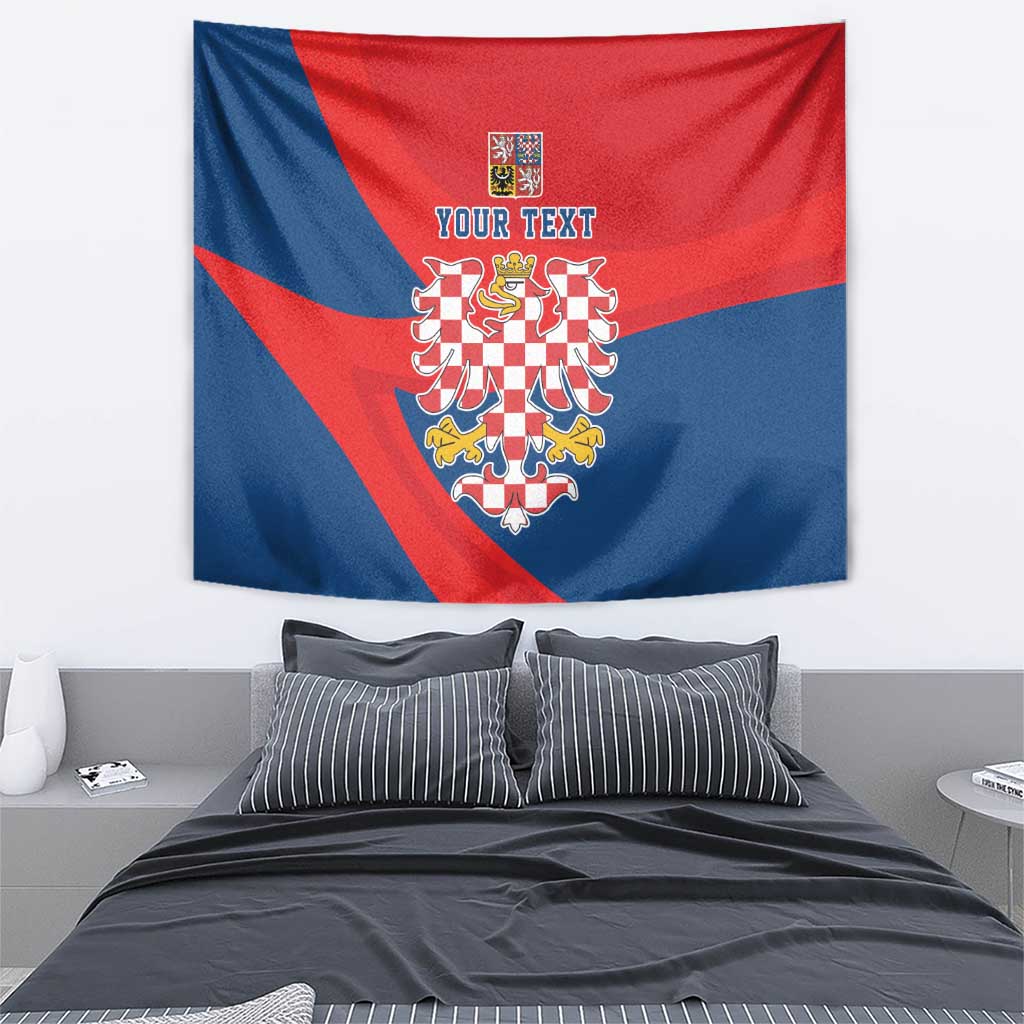 Personalized Coat of Arms of Moravia Tapestry Gold-crowned White Red Checkered Eagle LT17 - Wonder Print Shop