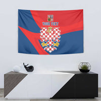 Personalized Coat of Arms of Moravia Tapestry Gold-crowned White Red Checkered Eagle LT17 - Wonder Print Shop