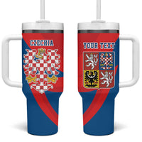 Personalized Coat of arms of Moravia Tumbler With Handle Gold-crowned White Red Checkered Eagle LT17 - Wonder Print Shop