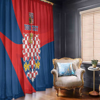 Personalized Coat of Arms of Moravia Window Curtain Gold-crowned White Red Checkered Eagle LT17 - Wonder Print Shop