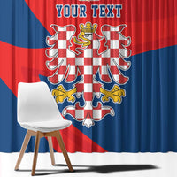 Personalized Coat of Arms of Moravia Window Curtain Gold-crowned White Red Checkered Eagle LT17 - Wonder Print Shop