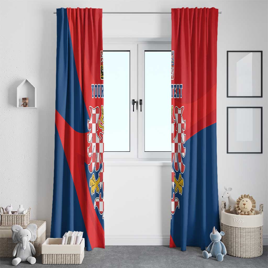 Personalized Coat of Arms of Moravia Window Curtain Gold-crowned White Red Checkered Eagle LT17 - Wonder Print Shop