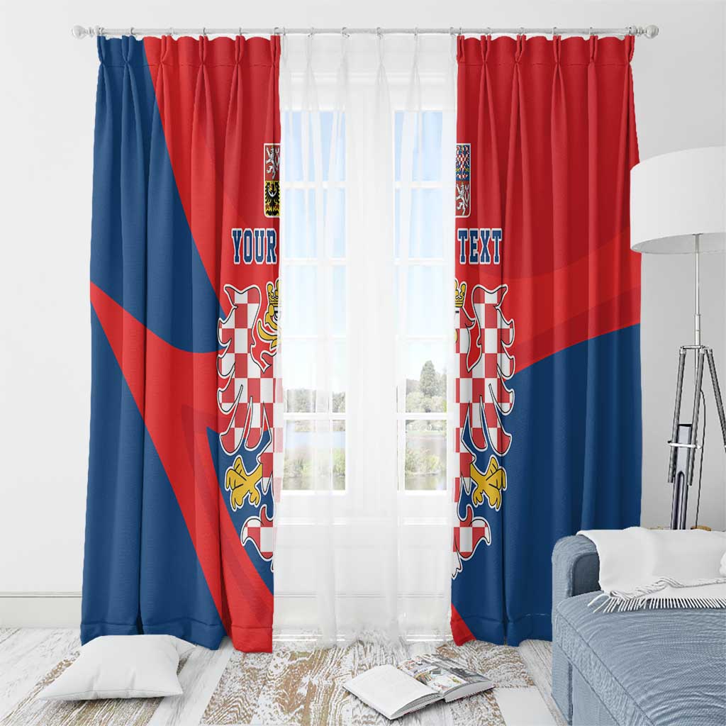 Personalized Coat of Arms of Moravia Window Curtain Gold-crowned White Red Checkered Eagle LT17 - Wonder Print Shop