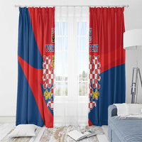Personalized Coat of Arms of Moravia Window Curtain Gold-crowned White Red Checkered Eagle LT17 - Wonder Print Shop
