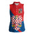 Personalized Coat of Arms of Moravia Women Sleeveless Polo Shirt Gold-crowned White Red Checkered Eagle LT17 - Wonder Print Shop