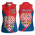 Personalized Coat of Arms of Moravia Women Sleeveless Polo Shirt Gold-crowned White Red Checkered Eagle LT17 - Wonder Print Shop