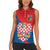Personalized Coat of Arms of Moravia Women Sleeveless Polo Shirt Gold-crowned White Red Checkered Eagle LT17 - Wonder Print Shop
