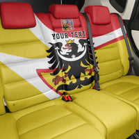 Personalized Coat of Arms of Silesia Back Car Seat Cover Black Eagle with Silver Crescent