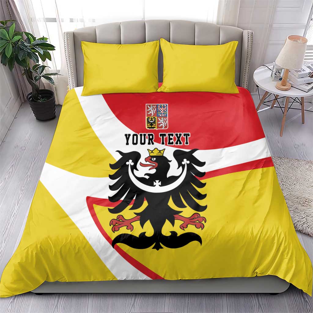 Personalized Coat of Arms of Silesia Bedding Set Black Eagle with Silver Crescent