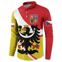 Personalized Coat of Arms of Silesia Button Sweatshirt Black Eagle with Silver Crescent