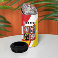 Personalized Coat of arms of Silesia 4 in 1 Can Cooler Tumbler Black Eagle with Silver Crescent