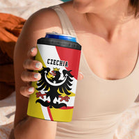Personalized Coat of arms of Silesia 4 in 1 Can Cooler Tumbler Black Eagle with Silver Crescent