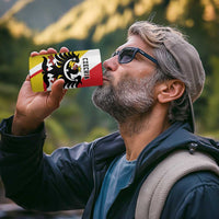 Personalized Coat of arms of Silesia 4 in 1 Can Cooler Tumbler Black Eagle with Silver Crescent