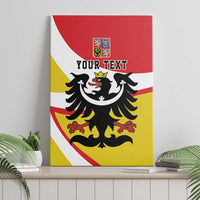 Personalized Coat of Arms of Silesia Canvas Wall Art Black Eagle with Silver Crescent