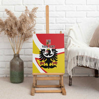 Personalized Coat of Arms of Silesia Canvas Wall Art Black Eagle with Silver Crescent