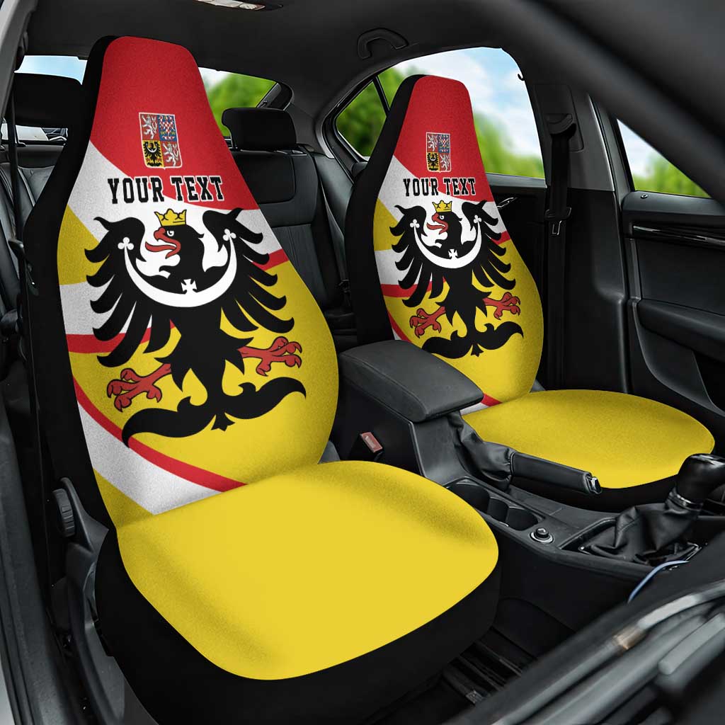 Personalized Coat of Arms of Silesia Car Seat Cover Black Eagle with Silver Crescent