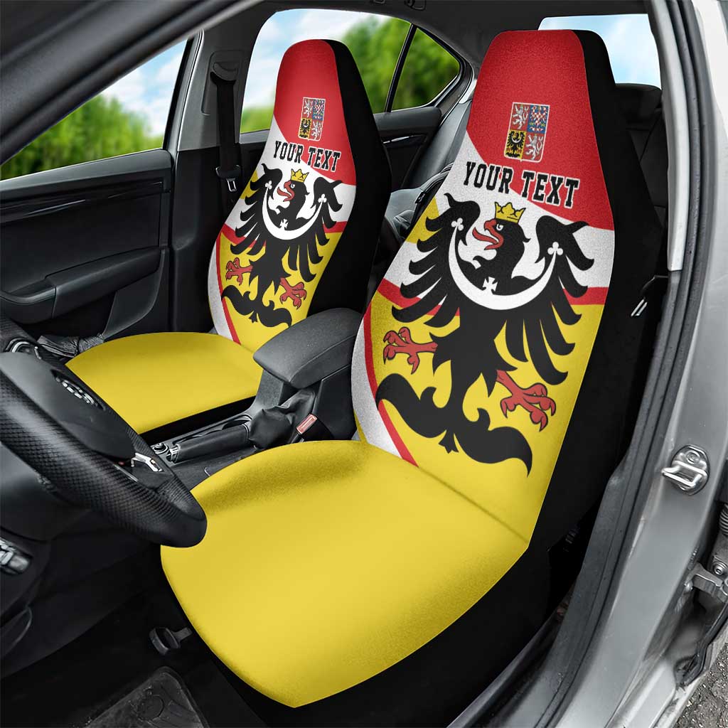 Personalized Coat of Arms of Silesia Car Seat Cover Black Eagle with Silver Crescent