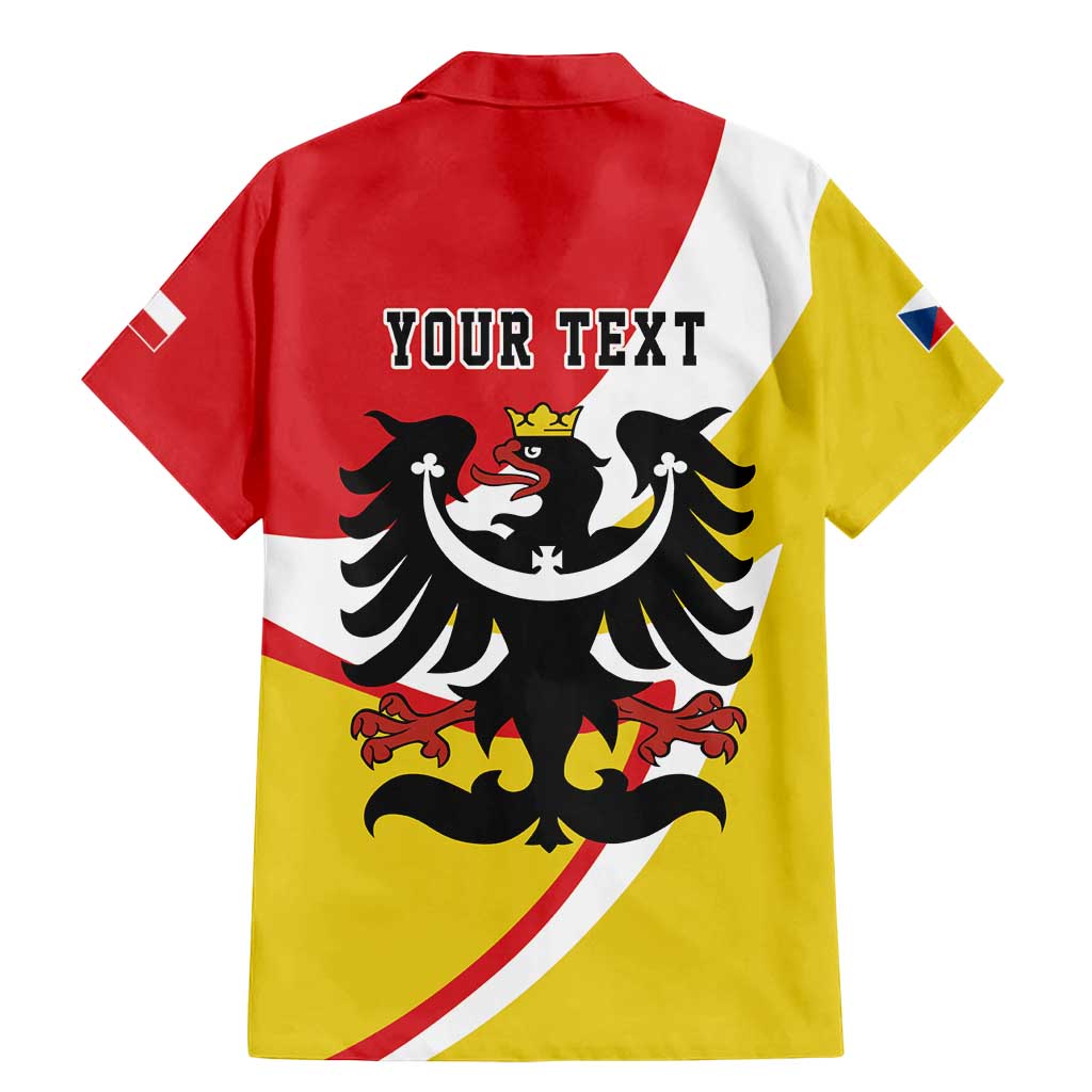 Personalized Coat of Arms of Silesia Family Matching Mermaid Dress and Hawaiian Shirt Black Eagle with Silver Crescent