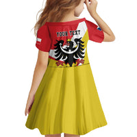 Personalized Coat of Arms of Silesia Family Matching Off Shoulder Maxi Dress and Hawaiian Shirt Black Eagle with Silver Crescent