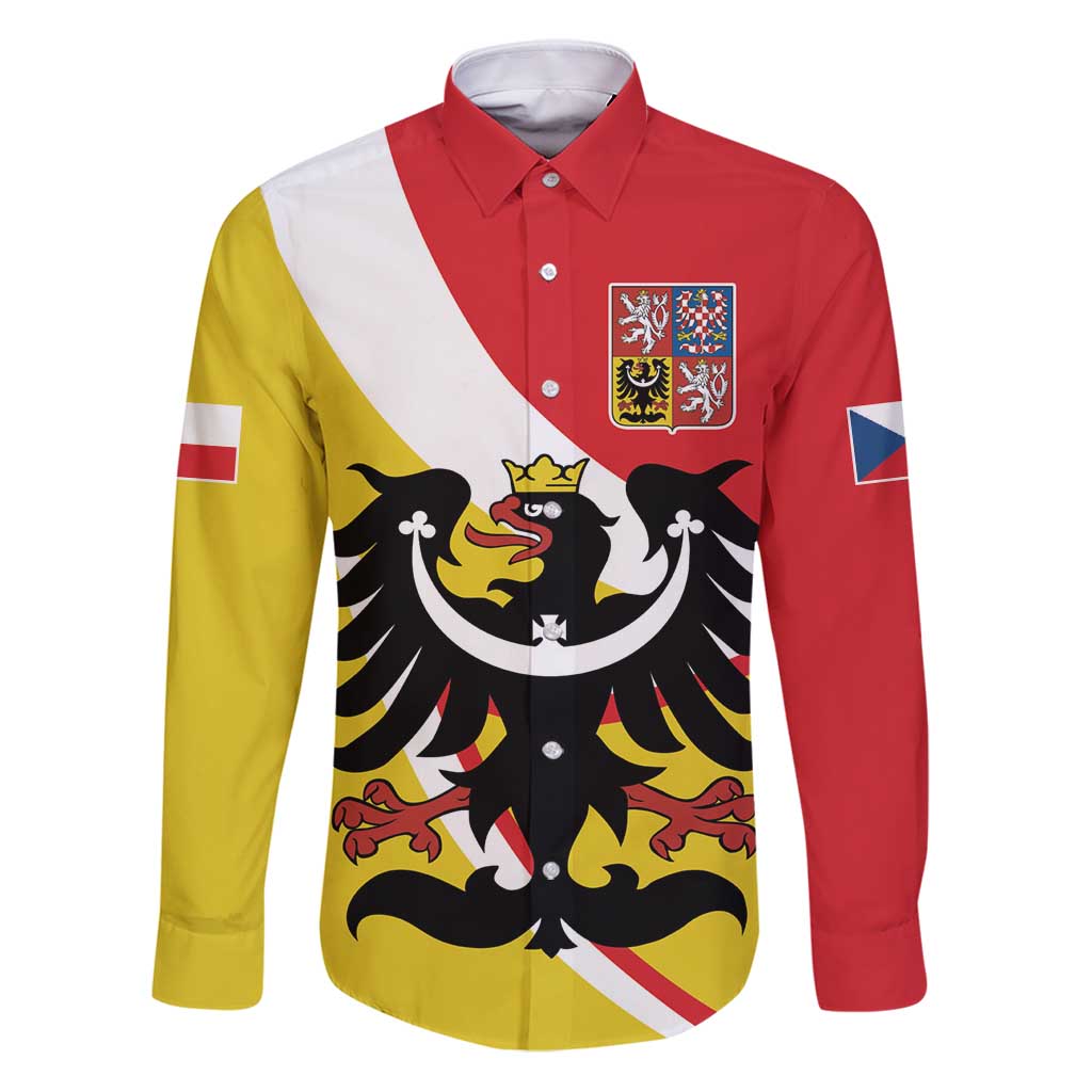 Personalized Coat of Arms of Silesia Family Matching Puletasi and Hawaiian Shirt Black Eagle with Silver Crescent