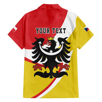 Personalized Coat of Arms of Silesia Family Matching Summer Maxi Dress and Hawaiian Shirt Black Eagle with Silver Crescent