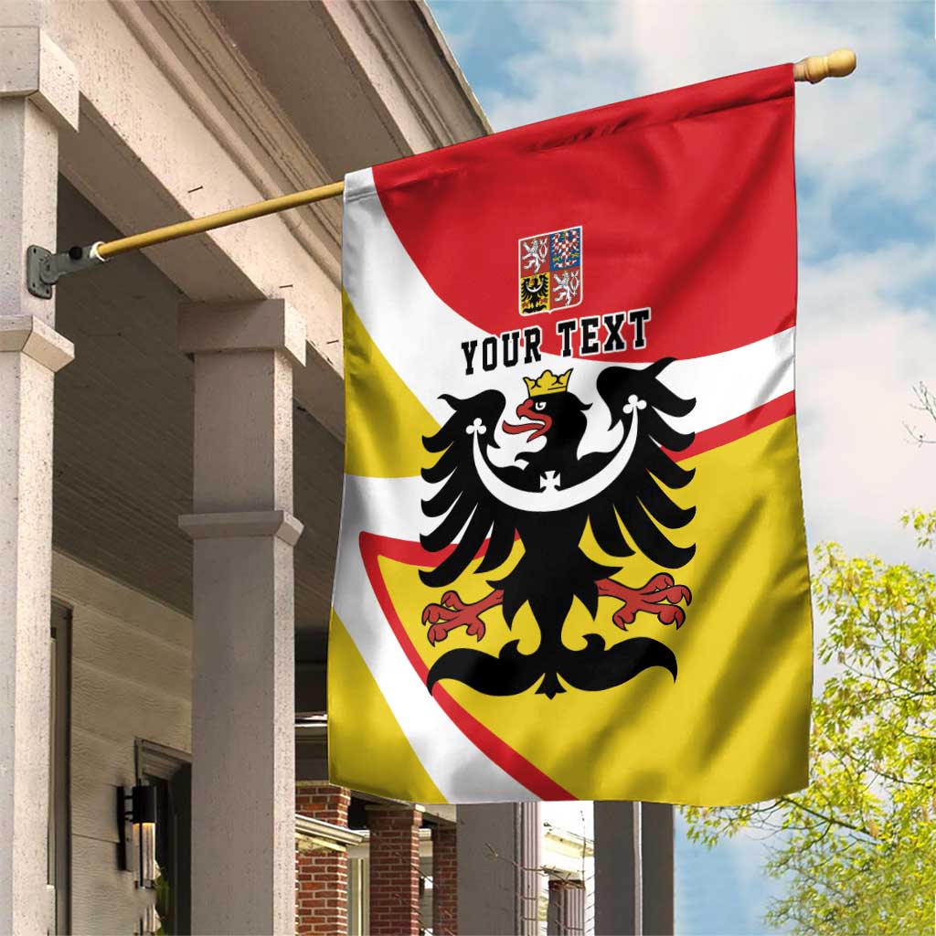 Personalized Coat of Arms of Silesia Garden Flag Black Eagle with Silver Crescent