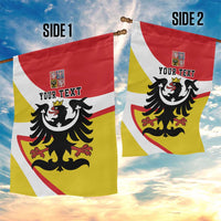 Personalized Coat of Arms of Silesia Garden Flag Black Eagle with Silver Crescent