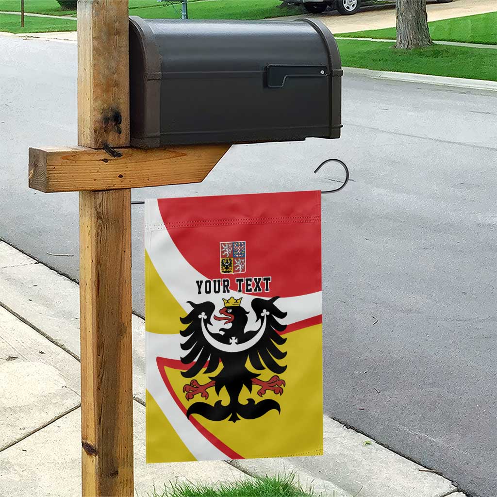 Personalized Coat of Arms of Silesia Garden Flag Black Eagle with Silver Crescent